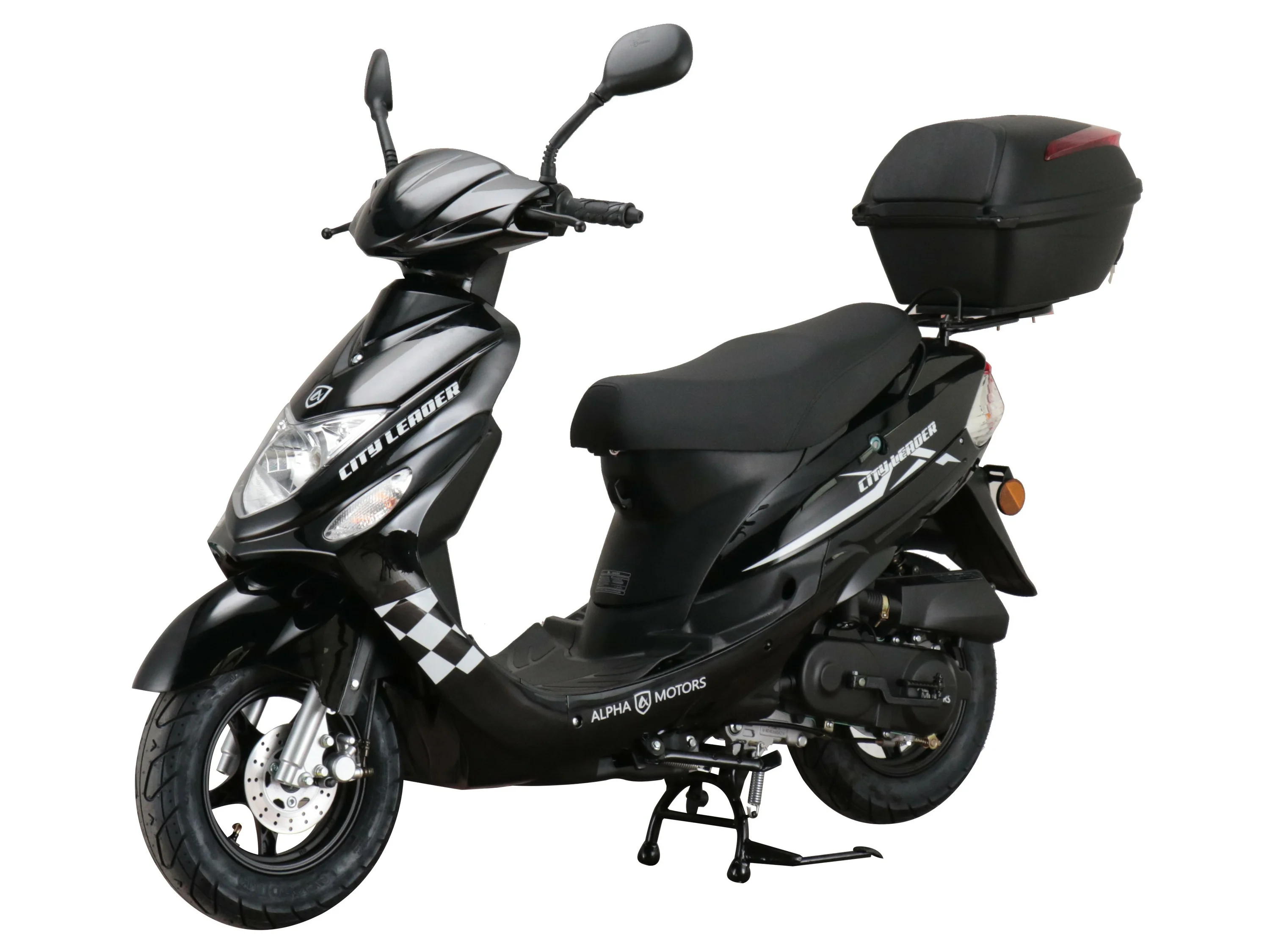 Alpha Motors Motorroller CityLeader, 50 ccm, 25 km/h, Euro 5, inkl. Topcase – Bild 2 von 4