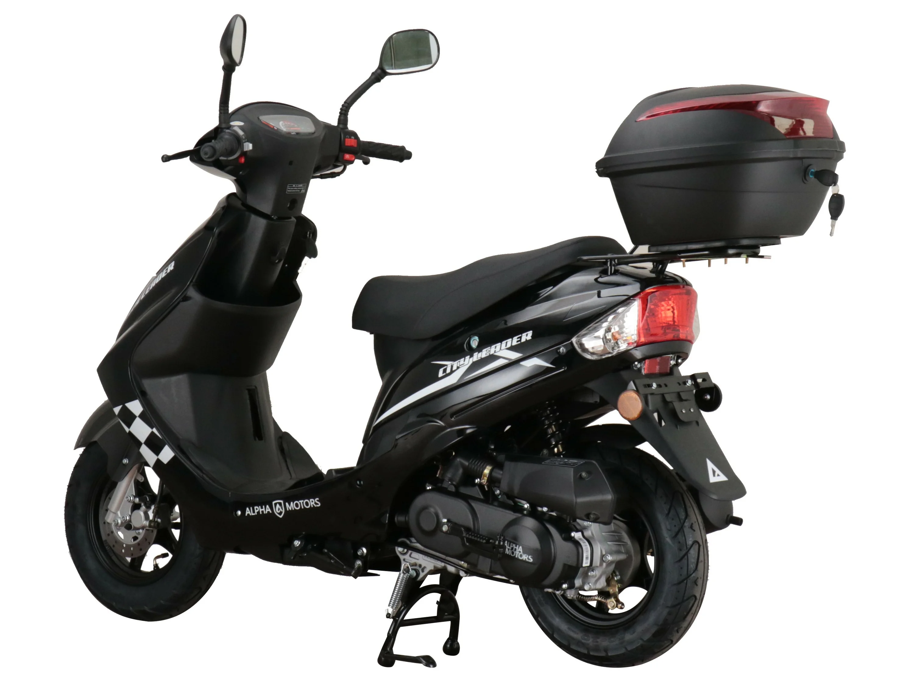 Alpha Motors Motorroller CityLeader, 50 ccm, 25 km/h, Euro 5, inkl. Topcase – Bild 3 von 4