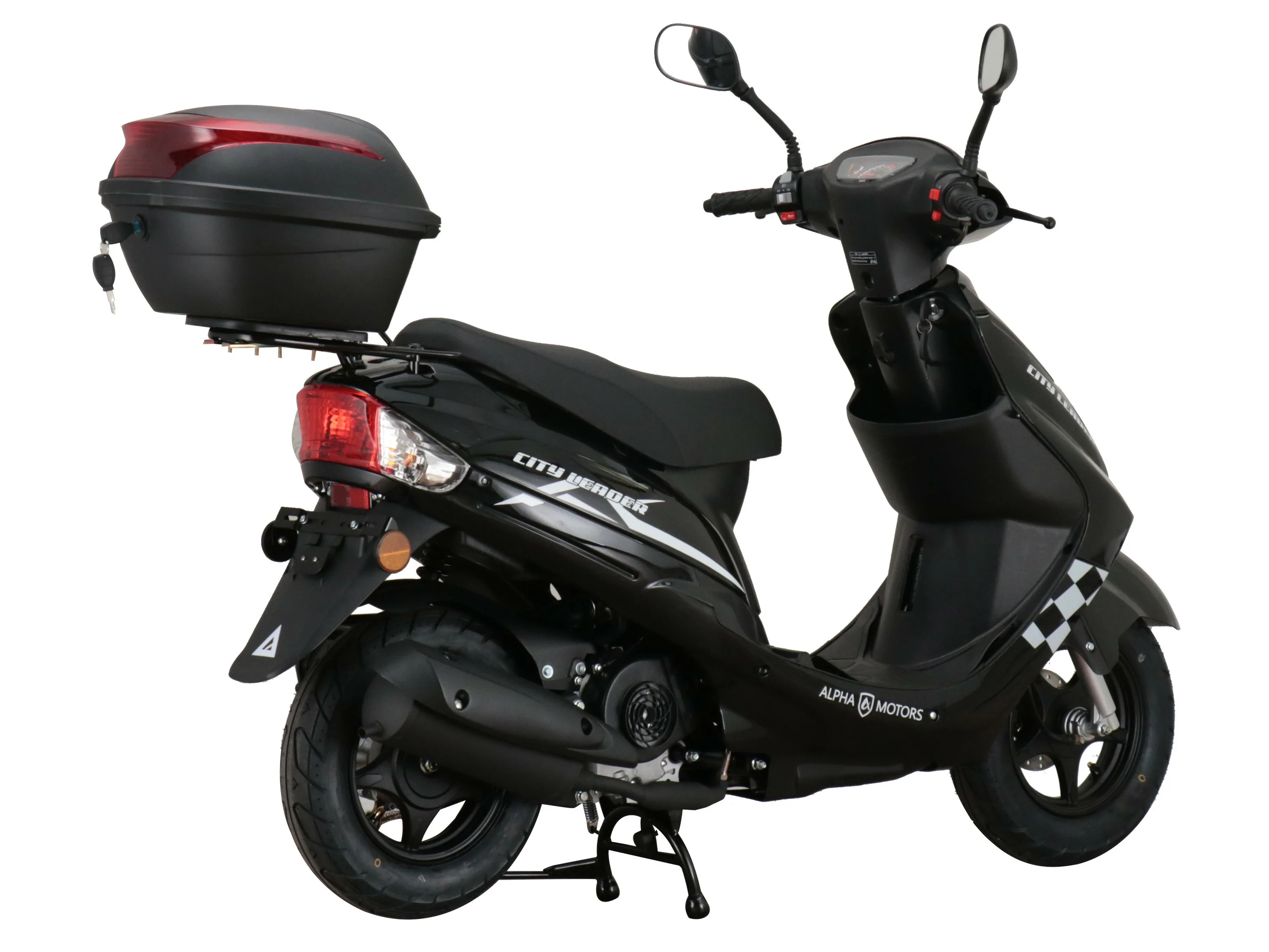 Alpha Motors Motorroller CityLeader, 50 ccm, 25 km/h, Euro 5, inkl. Topcase – Bild 4 von 4