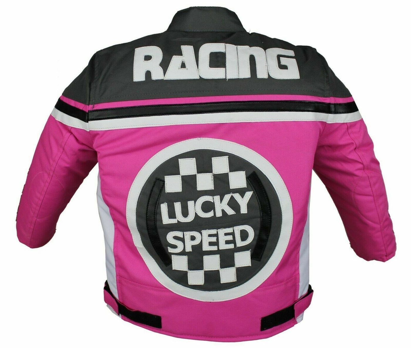 Alpha Speeds Bikerjacke - Kinder Lucky Speed Racing-/Freizeit – Kinderjacke in Pink Atmungsaktiv & Wasserabweisend & Ideales Geschenk für Ihr Kind – Bild 3 von 4