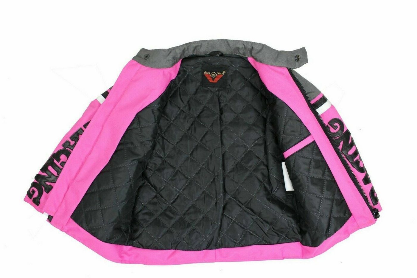 Alpha Speeds Bikerjacke - Kinder Lucky Speed Racing-/Freizeit – Kinderjacke in Pink Atmungsaktiv & Wasserabweisend & Ideales Geschenk für Ihr Kind – Bild 4 von 4