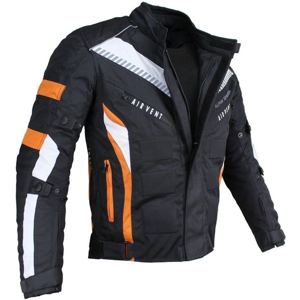 Alpha Speeds Motorradjacke Herren Motorrad Biker Textil Jacke Wasserdicht Jacke mit Protektoren Belüftungssystem, Innenjacke ist trennbar: All Season, SLIM Oran
