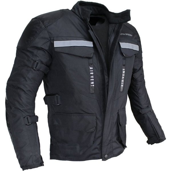 Alpha Speeds Motorradjacke Herren Motorrad Textiljacke Biker Wasserdicht Jacke (CUSTOM EDITION, inklusive Protektoren, Trennbare Reflektierende Patches) Trennba