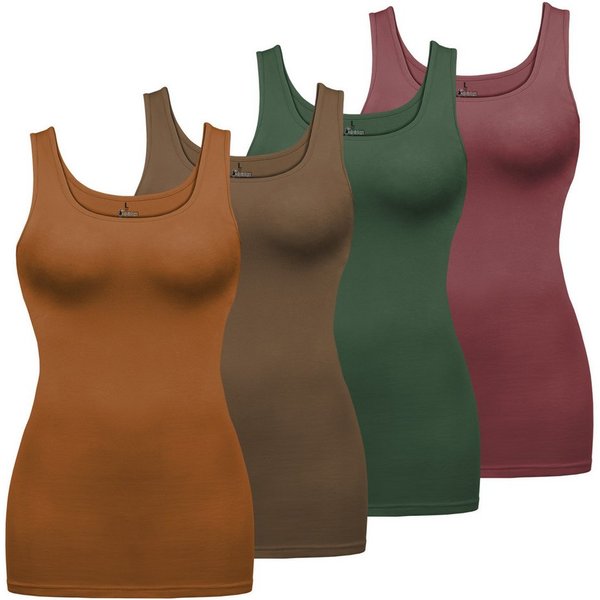 ALPIDEX Achseltop Damen Tops 4er Set Basic Tank Top