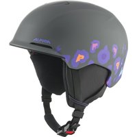 Alpina Brix Jr. Kinder Skihelm (48-52 cm, 36 midnight/grey leo matt)