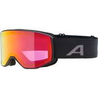 Alpina Venet Q-Lite Skibrille (831 black matt, Scheibe: red (S2))