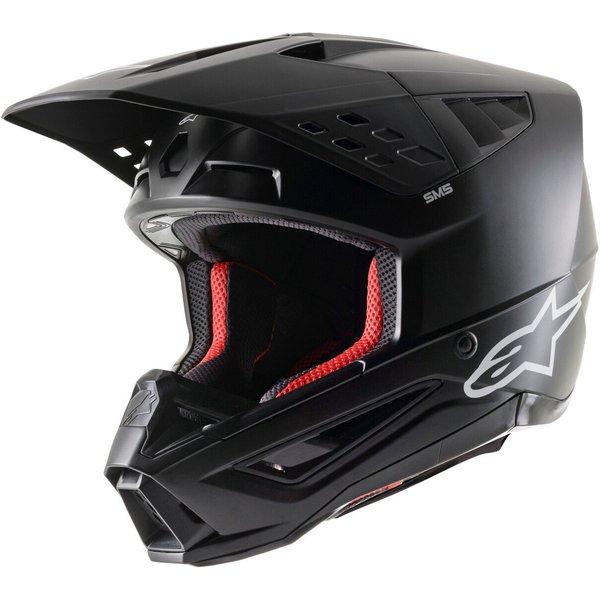 Alpinestars Motocrosshelm S-M5 Solid 2024 Motocross Helm, Notfallsystem-polsterung (eqrs)