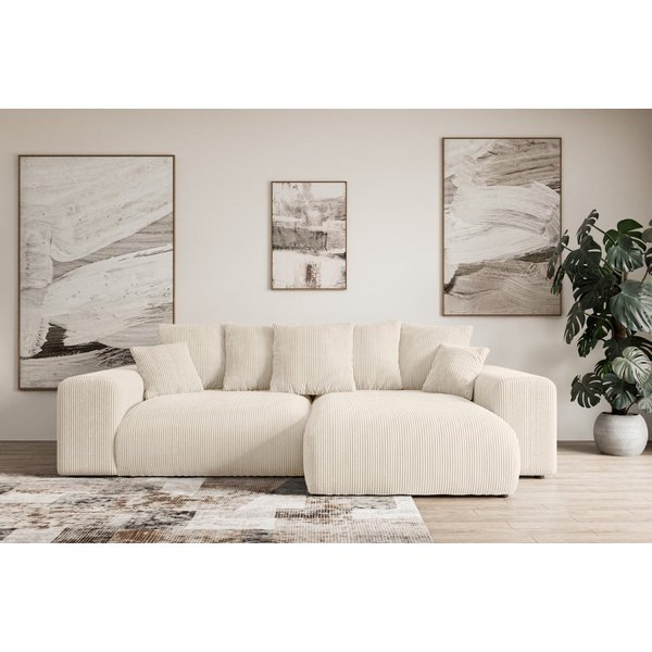 ALTDECOR Ecksofa ESKAR-L, Couch mit Schlaffunktion, Wohnzimmer - Wohnlandschaft, Corner Sofa Bett Eckcouch Couch L-Form Schlafcouch Ausziehbar