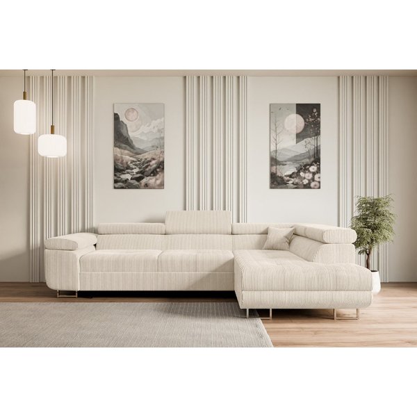 ALTDECOR Ecksofa GUSA-L, Couch mit Schlaffunktion, Wohnzimmer - Wohnlandschaft, Corner Sofa Bett Eckcouch Couch L-Form Schlafcouch Ausziehbar