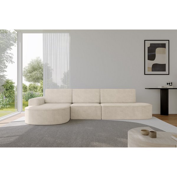 ALTDECOR Ecksofa MARI L2-S, Couch mit Schlaffunktion, Wohnzimmer - Ecksofa, Corner Sofa Bett Eckcouch Couch L-Form Schlafcouch Ausziehbar