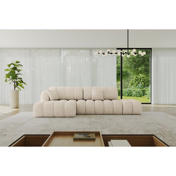 ALTDECOR Ecksofa OLEA-L2-S, Couch mit Schlaffunktion, Wohnzimmer - Ecksofa, Corner Sofa Bett Eckcouch Couch L-Form Schlafcouch Ausziehbar