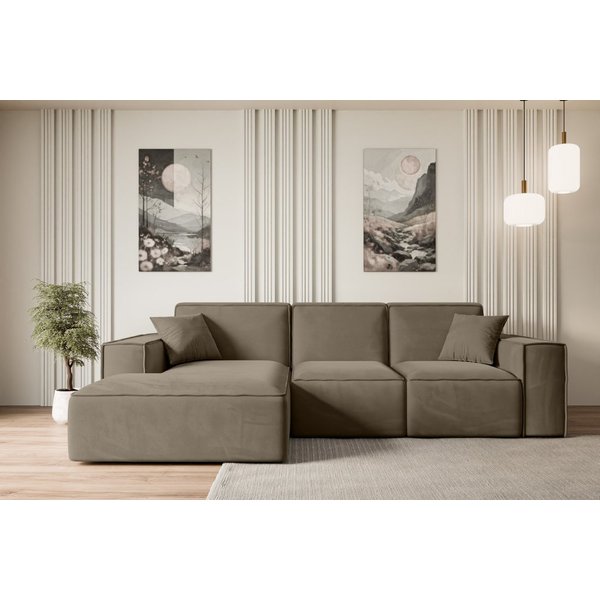 ALTDECOR Ecksofa SERRA-L, Sofa Praktische Bequeme Funktionsecke Couch L-Form Eckcouch, Corner Sofa U-Form Vielseitige Sofa Wohnlandschaft Wohnzimmer