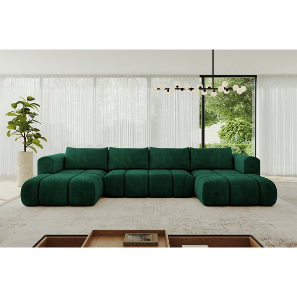 ALTDECOR Wohnlandschaft CLOUD-U, Couch mit Schlaffunktion, Wohnzimmer - Ecksofa, Corner Sofa Bett Eckcouch Couch U-Form Schlafcouch Ausziehbar
