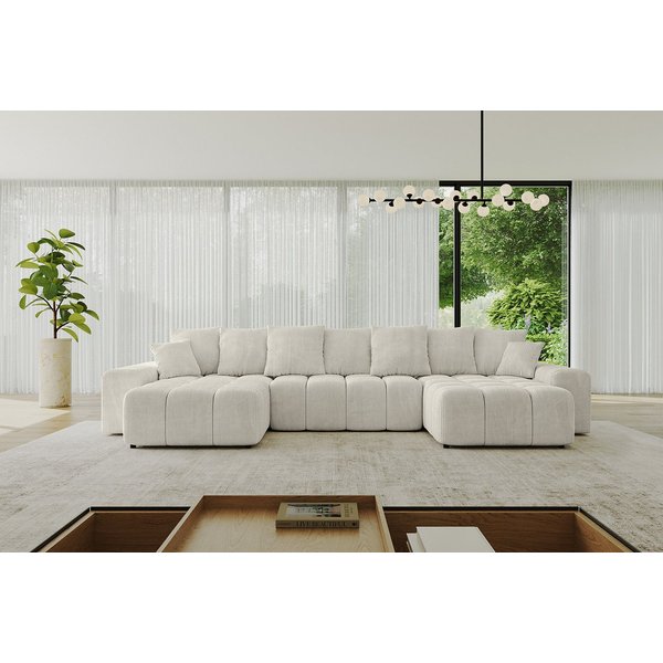 ALTDECOR Wohnlandschaft ENIL-U, Couch mit Schlaffunktion, Wohnzimmer - Ecksofa, Corner Sofa Bett Eckcouch Couch U-Form Schlafcouch Ausziehbar