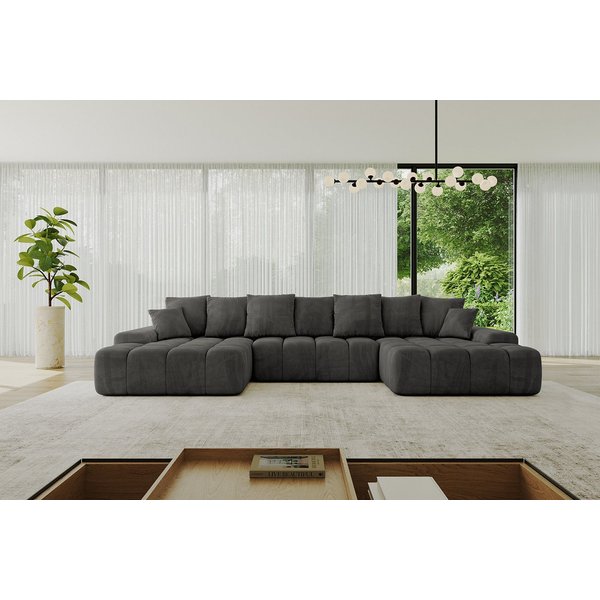 ALTDECOR Wohnlandschaft ENSI-U, Couch mit Schlaffunktion, Wohnzimmer - Wohnlandschaft, Corner Sofa Bett Eckcouch Couch U-Form Schlafcouch 353x164x69