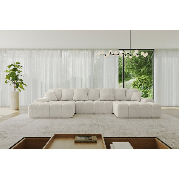 ALTDECOR Wohnlandschaft ENSI-U, Couch mit Schlaffunktion, Wohnzimmer - Wohnlandschaft, Corner Sofa Bett Eckcouch Couch U-Form Schlafcouch 353x164x69