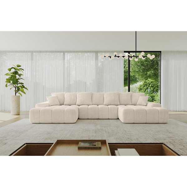 ALTDECOR Wohnlandschaft ENSI-U, Couch mit Schlaffunktion, Wohnzimmer - Wohnlandschaft, Corner Sofa Bett Eckcouch Couch U-Form Schlafcouch 353x164x69
