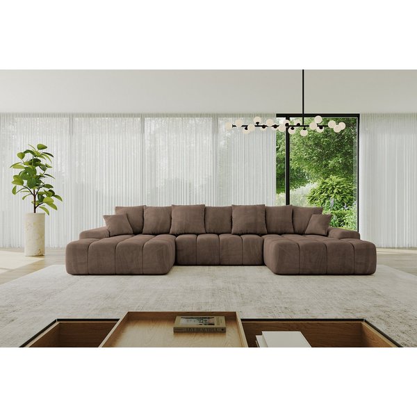 ALTDECOR Wohnlandschaft ENSI-U, Couch mit Schlaffunktion, Wohnzimmer - Wohnlandschaft, Corner Sofa Bett Eckcouch Couch U-Form Schlafcouch 353x164x69