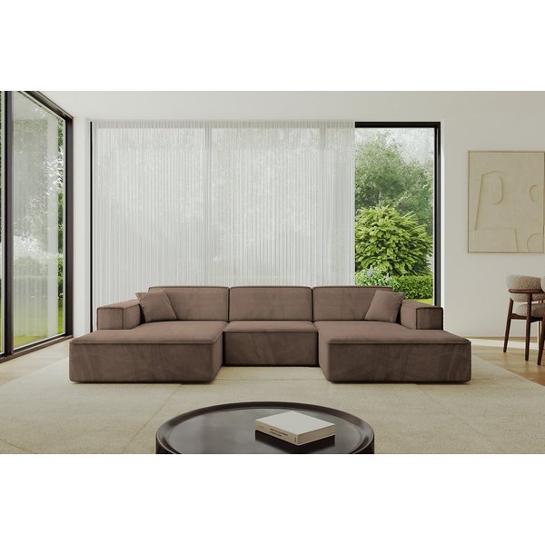 ALTDECOR Wohnlandschaft IREA-U1-v4, Sofa Praktische Bequeme Funktionsecke Couch U-Form Eckcouch, Corner Sofa U-Form Vielseitige Sofa Wohnlandschaft Wohnzimmer
