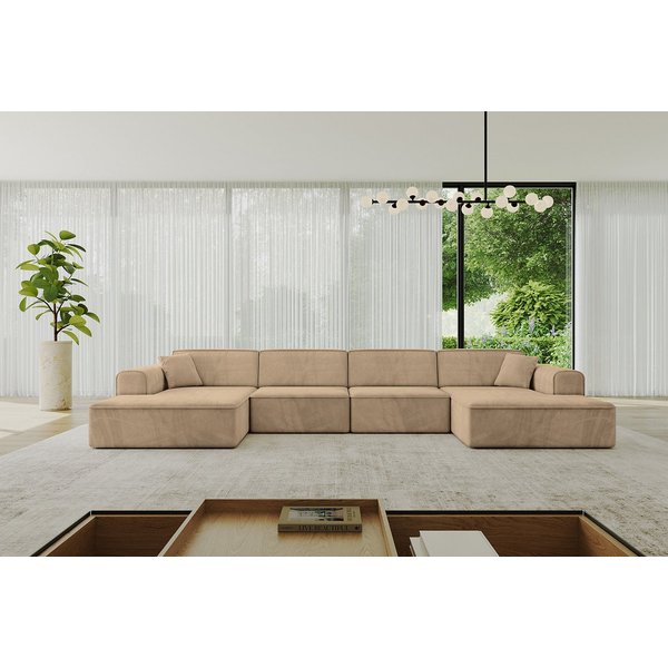 ALTDECOR Wohnlandschaft IREA-U2-v3, Sofa Praktische Bequeme Funktionsecke Couch U-Form Eckcouch, Corner Sofa U-Form Vielseitige Sofa Wohnlandschaft Wohnzimmer