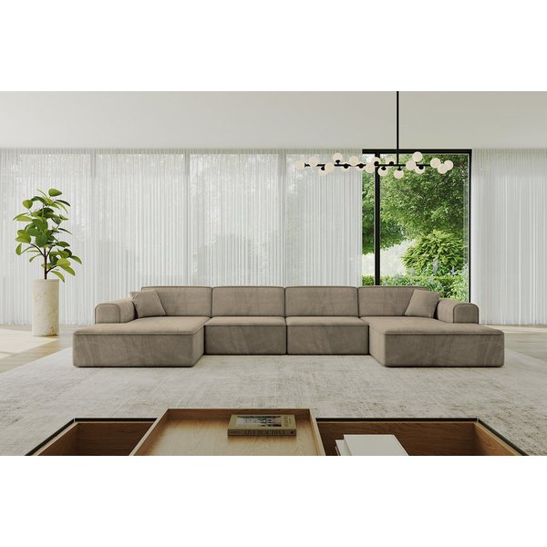 ALTDECOR Wohnlandschaft IREA-U2-v3, Sofa Praktische Bequeme Funktionsecke Couch U-Form Eckcouch, Corner Sofa U-Form Vielseitige Sofa Wohnlandschaft Wohnzimmer