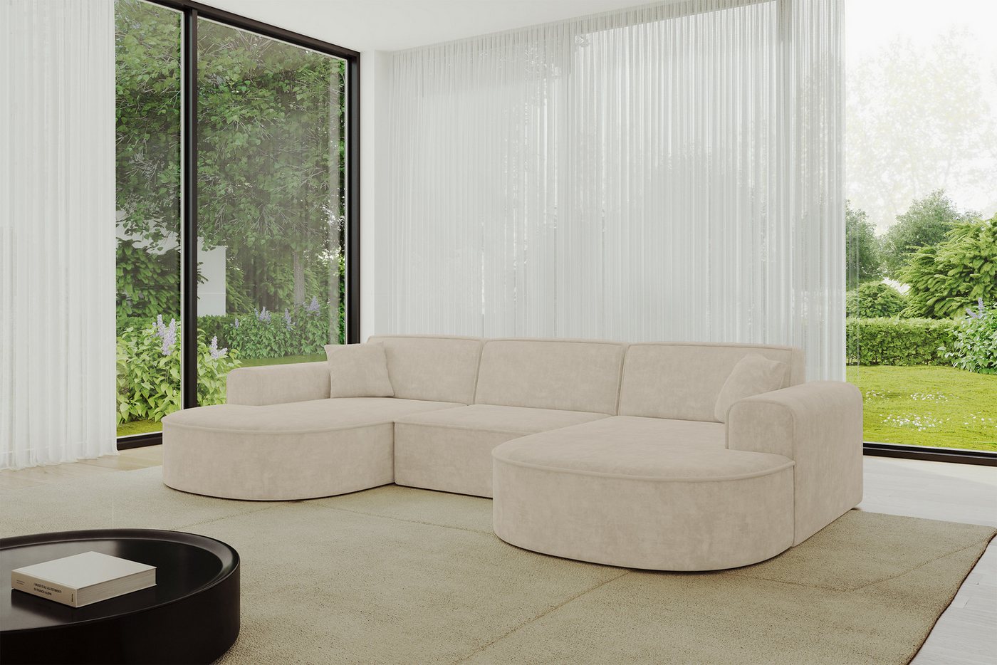 ALTDECOR Wohnlandschaft MARI-U1, Sofa Praktische Bequeme Funktionsecke Couch U-Form Eckcouch, Corner Sofa U-Form Vielseitige Sofa Wohnlandschaft Wohnzimmer – Bild 3 von 5