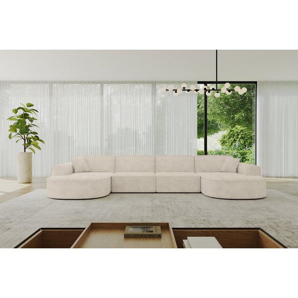 ALTDECOR Wohnlandschaft MARI-U2, Sofa Praktische Bequeme Funktionsecke Couch U-Form Eckcouch, Corner Sofa U-Form Vielseitige Sofa Wohnlandschaft Wohnzimmer