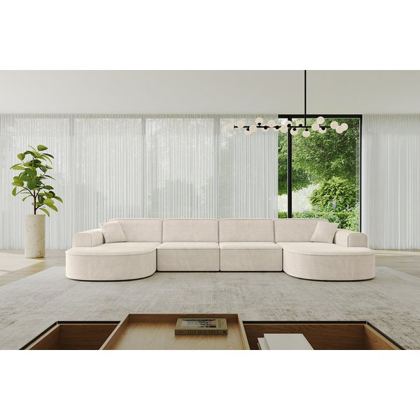 ALTDECOR Wohnlandschaft MARI-U2, Sofa Praktische Bequeme Funktionsecke Couch U-Form Eckcouch, Corner Sofa U-Form Vielseitige Sofa Wohnlandschaft Wohnzimmer