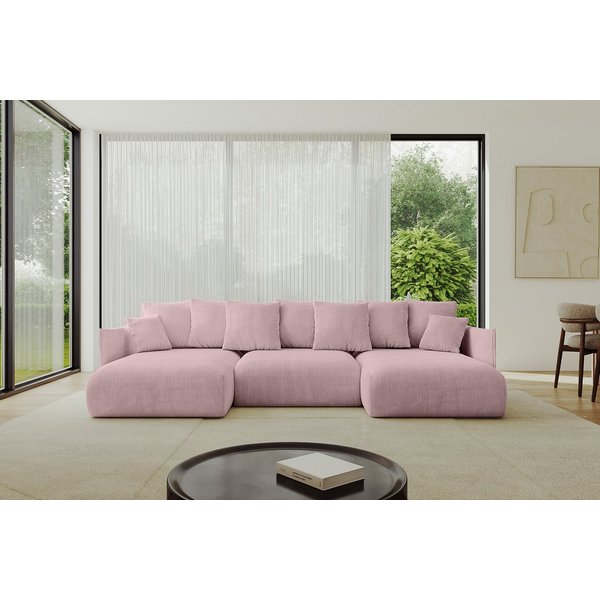 ALTDECOR Wohnlandschaft ONESK-U, Couch mit Schlaffunktion, Wohnzimmer - Ecksofa, Corner Sofa Bett Eckcouch Couch U-Form Schlafcouch Ausziehbar