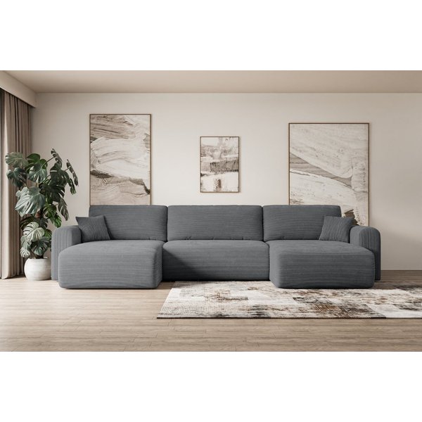 ALTDECOR Wohnlandschaft ORRO-U, Couch mit Schlaffunktion, Wohnzimmer - Wohnlandschaft, Corner Sofa Bett Eckcouch Couch L-Form Schlafcouch Ausziehbar