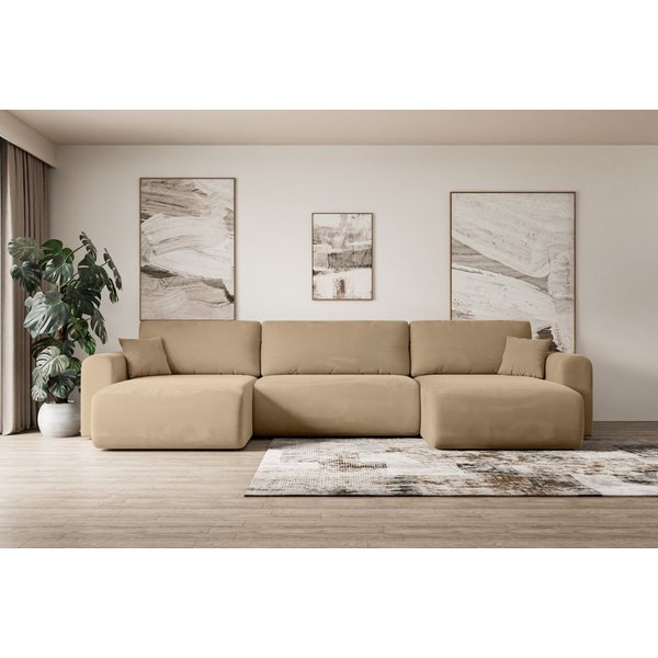 ALTDECOR Wohnlandschaft ORRO-U, Couch mit Schlaffunktion, Wohnzimmer - Wohnlandschaft, Corner Sofa Bett Eckcouch Couch L-Form Schlafcouch Ausziehbar