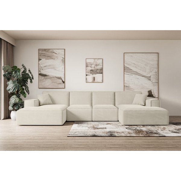 ALTDECOR Wohnlandschaft SIERRA-U, Sofa Praktische Bequeme Funktionsecke Couch U-Form Eckcouch, Corner Sofa U-Form Vielseitige Sofa Wohnlandschaft Wohnzimmer