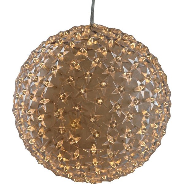 AM Design LED Dekolicht, LED fest integriert, Warmweiß, LED Kugel mit Sternen, Weihnachtsdeko aussen