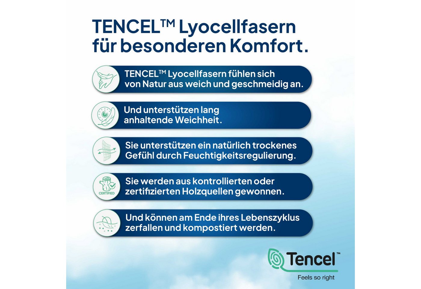 AM Qualitätsmatratzen, Topper Bezug, Atmungsaktiver TENCEL™ Lyocell Topperbezug mit Reißverschluss, 6 cm hoch, TENCEL™ Lyocell, 80x200 cm – Bild 5 von 5