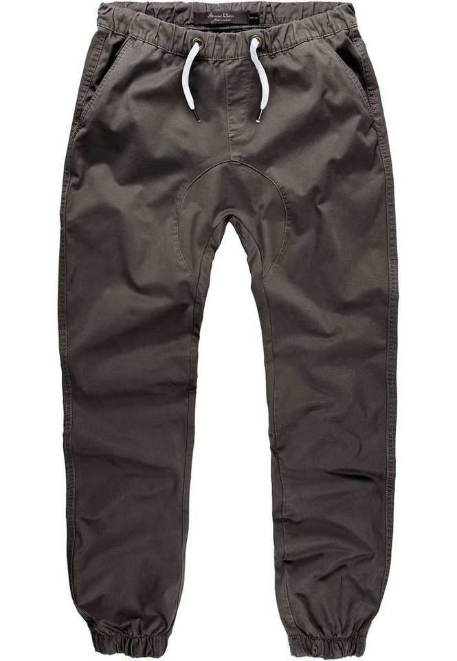 Amaci&Sons Chinohose NEW JERSEY Basic Jogger-Chino Herren Stretch Jogger Basic Chino Jeans Hose Cargo – Bild 2 von 5