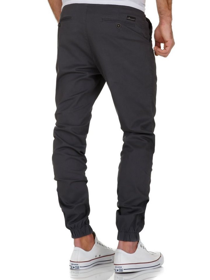 Amaci&Sons Chinohose NEW JERSEY Basic Jogger-Chino Herren Stretch Jogger Basic Chino Jeans Hose Cargo – Bild 4 von 5