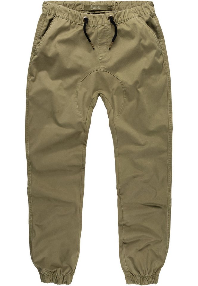 Amaci&Sons Chinohose NEW JERSEY Basic Jogger-Chino Herren Stretch Jogger Basic Chino Jeans Hose Cargo – Bild 2 von 5