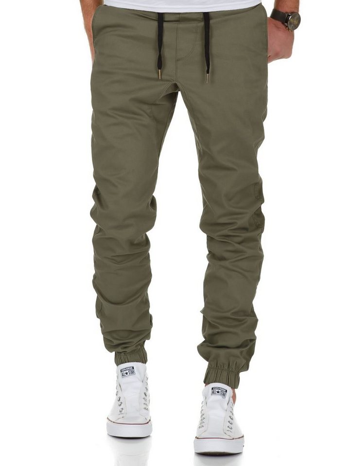 Amaci&Sons Chinohose NEW JERSEY Basic Jogger-Chino Herren Stretch Jogger Basic Chino Jeans Hose Cargo – Bild 3 von 5