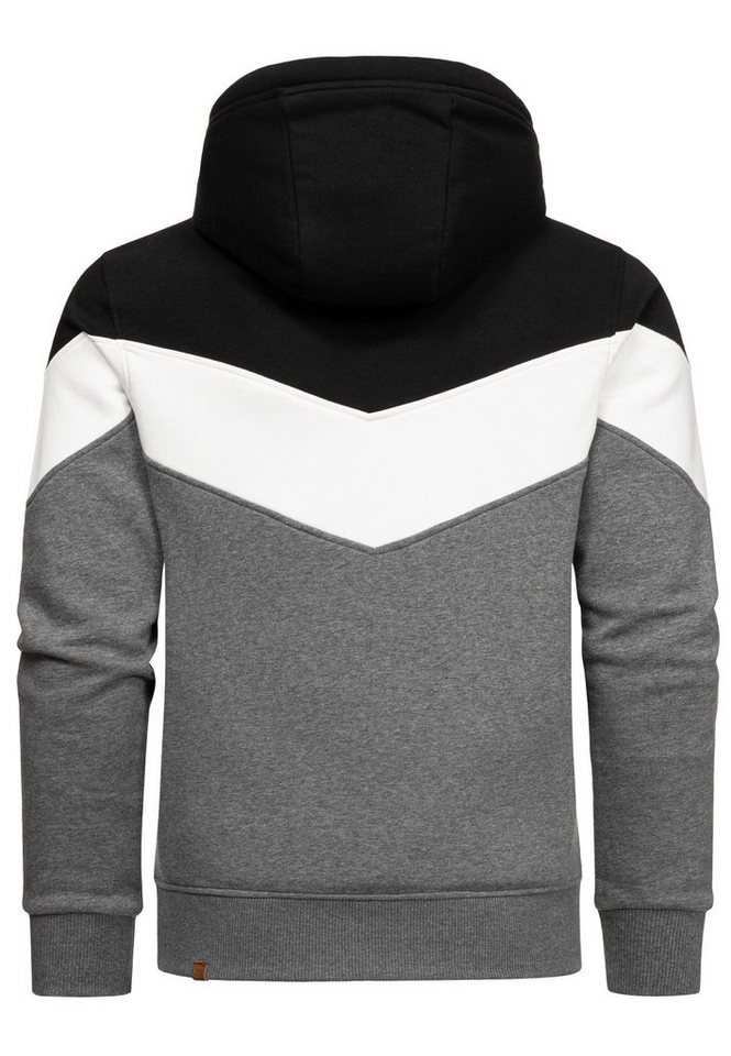 Amaci&Sons Kapuzenpullover ARDMORE Sweatjacke im Block-Design Herren Kapuzenpullover Pullover Hoodie Zipper Jacke – Bild 3 von 3