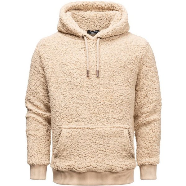 Amaci&Sons Kapuzenpullover CARNEY Kapuzenpullover Teddyfell Herren Teddy Sweatjacke Plüsch Hoodie Pullover Sweatshirt
