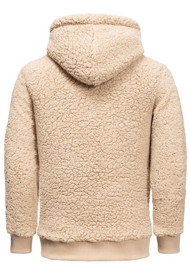 Amaci&Sons Kapuzenpullover CARNEY Kapuzenpullover Teddyfell Herren Teddy Sweatjacke Plüsch Hoodie Pullover Sweatshirt – Bild 2 von 2