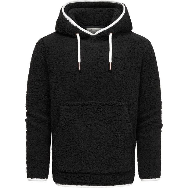 Amaci&Sons Kapuzenpullover SUNNYVALE Kapuzenpullover Teddyfell Herren Teddy Sweatjacke Plüsch Hoodie Pullover Sweatshirt