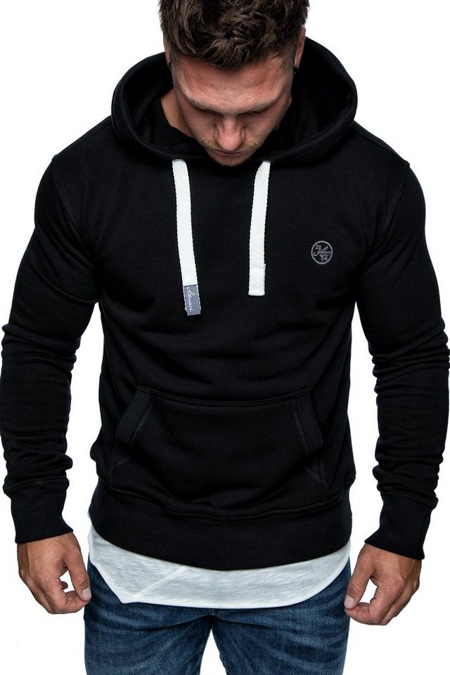 Amaci&Sons Kapuzenpullover WATERBURY Kapuzenpullover Herren Basic Kontrast Sweatjacke Pullover Hoodie Sweatshirt – Bild 3 von 5