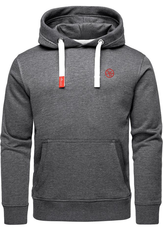 Amaci&Sons Kapuzenpullover WATERBURY Kapuzenpullover Herren Basic Kontrast Sweatjacke Pullover Hoodie Sweatshirt – Bild 2 von 5