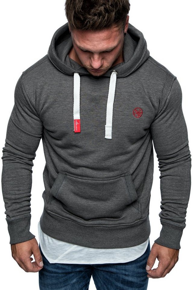 Amaci&Sons Kapuzenpullover WATERBURY Kapuzenpullover Herren Basic Kontrast Sweatjacke Pullover Hoodie Sweatshirt – Bild 3 von 5