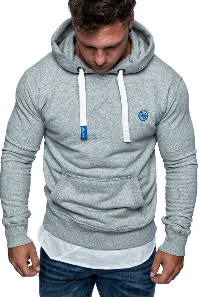 Amaci&Sons Kapuzenpullover WATERBURY Kapuzenpullover Herren Basic Kontrast Sweatjacke Pullover Hoodie Sweatshirt – Bild 3 von 5