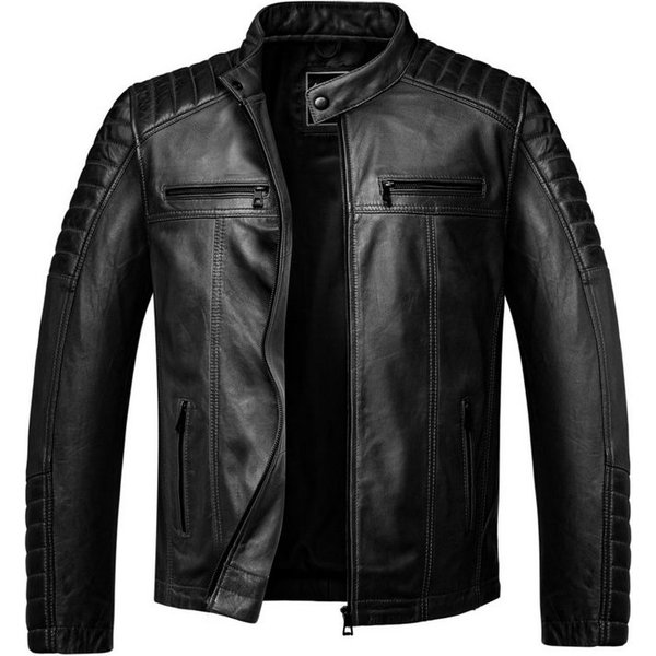 Amaci&Sons Lederjacke Ventura Lederjacke Echtleder Herren Biker Zipper Jacke