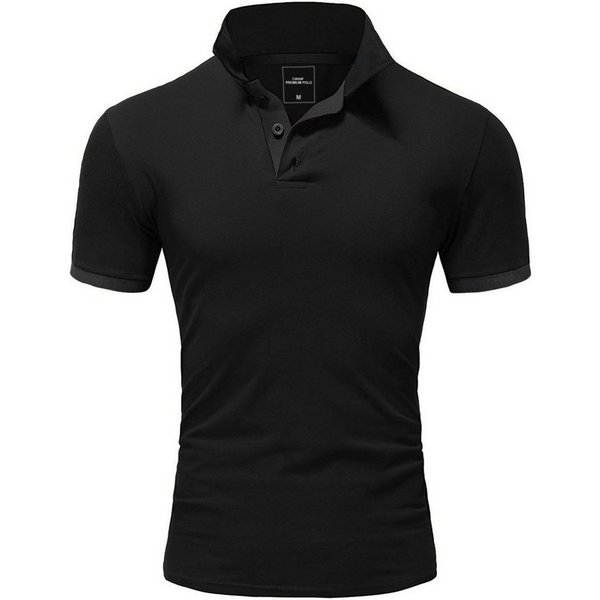 Amaci&Sons Poloshirt MAINE Basic Kurzarm Poloshirt