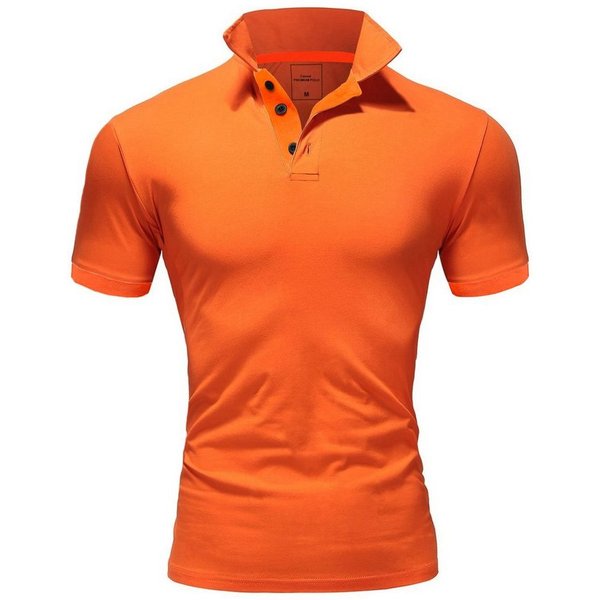 Amaci&Sons Poloshirt MAINE Basic Kurzarm Poloshirt