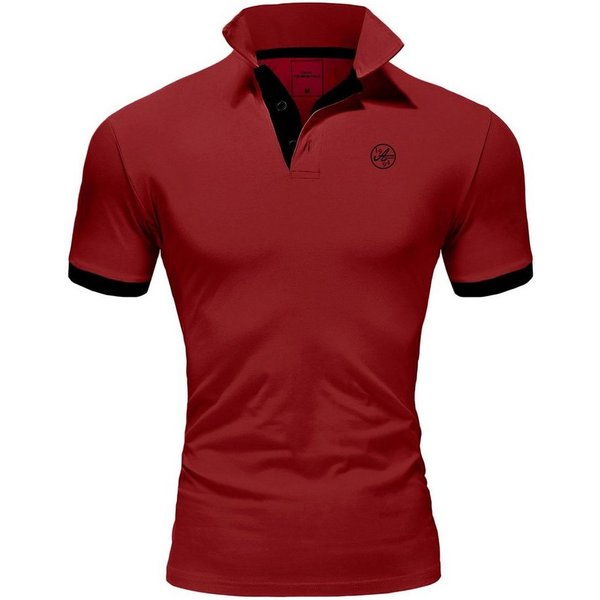 Amaci&Sons Poloshirt MEMPHIS Basic Kontrast Polo Shirt